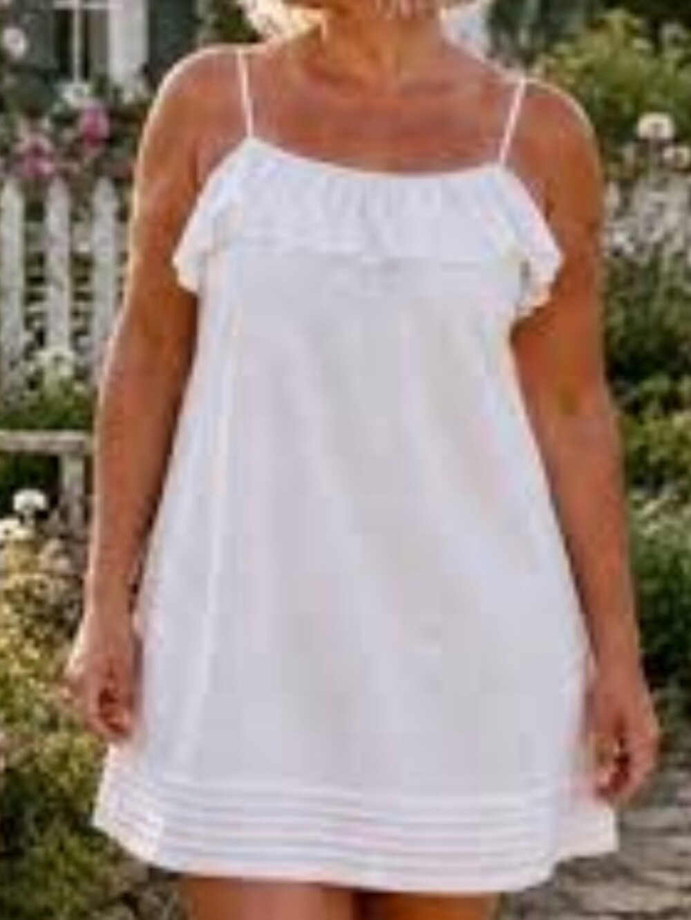 LOFT Cream Off-Shoulder Ruffle Mini Dress